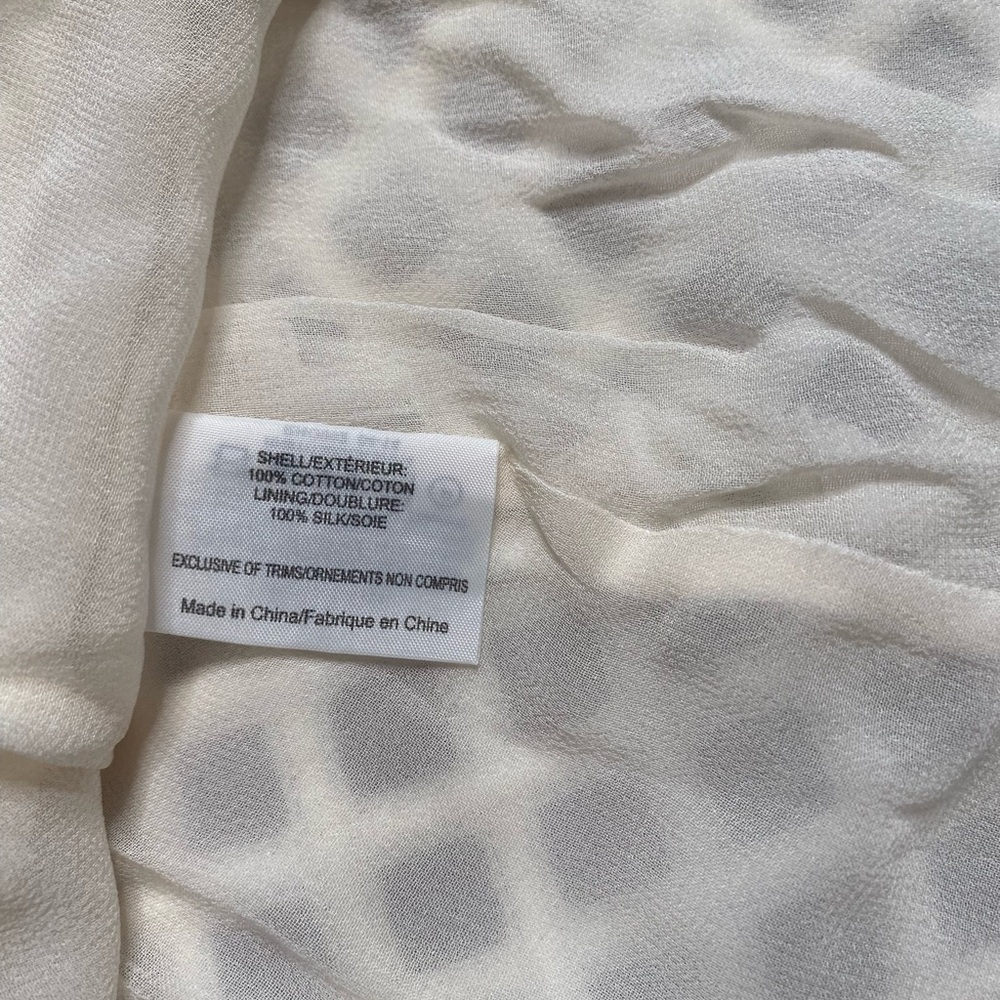 TORY BURCH White Textured A-Line Skirt Size 6 - Picture 6 of 7